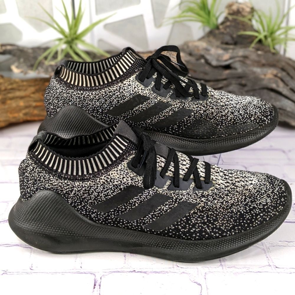 Adidas Mens Purebounce+ Core Black/White/Carbon Running Shoes Sneakers - Picture 3 of 9